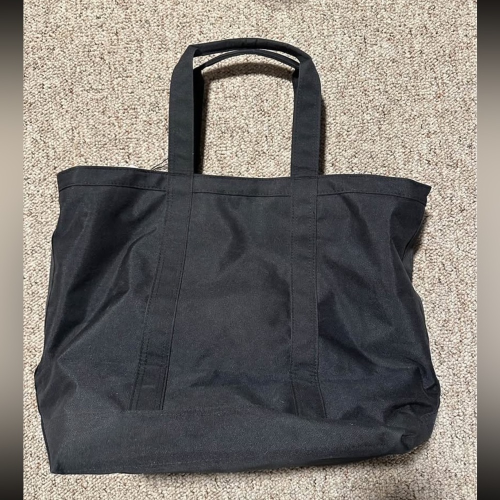 NWT Herschel Bamfield Canvas Black Tote Bag Large - Picture 5 of 6